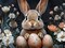 Rabbit Diamond Painting Kit for Adults – 5D Easter Egg DIY Full Drill Gem Art for Home Wall Decor 12×16 in